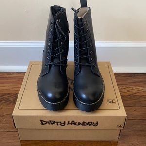 Black combat boots